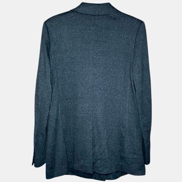 Brooks Brothers Glen Check Unlined Double Breasted Blazer in Navy Blue Women’s 8 - Picture 3 of 5